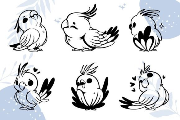 Download Cute Cockatiel Bird Character SVG - Premium Resources