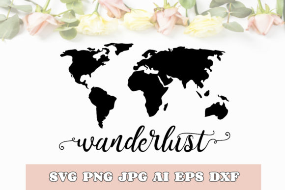 Download Wanderlust World Map Vector Travel SVG - Travel Collection