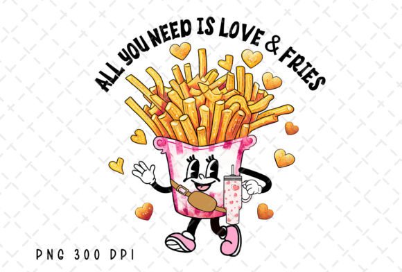 Download French Fries Heart Valentines Day PNG - Valentine Collection
