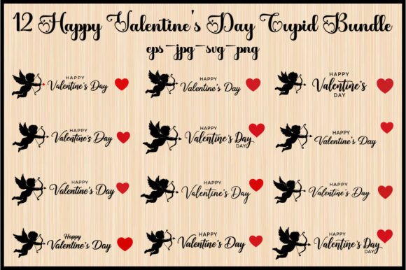 Download 12 Happy Valentine's Day Cupid Bundle - Valentine Collection