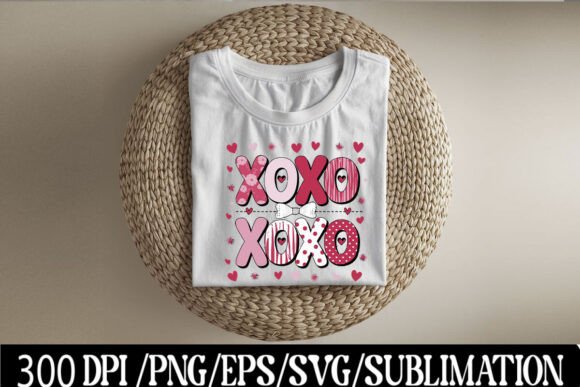 Download Pink Bow Heart XOXO Valentine Retro PNG - Valentine Collection