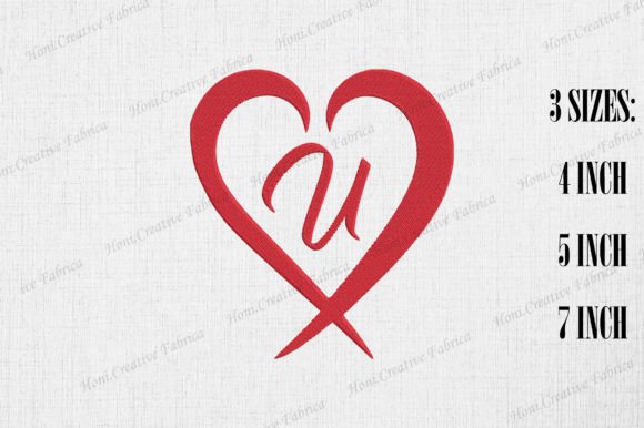 Download Letter U with Heart Valentine's Day - Valentine Collection