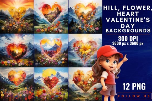 Download Hill, Flower, Heart Valentine's Day - Valentine Collection