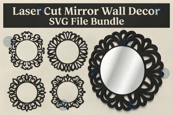 Download Laser Cut Mirror Wall Decor SVG Bundle - Mirror wall decor Collection