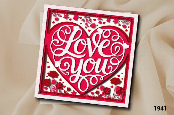 Download Valentine LOVE YOU Gift Card SVG 1941 - Valentine Collection