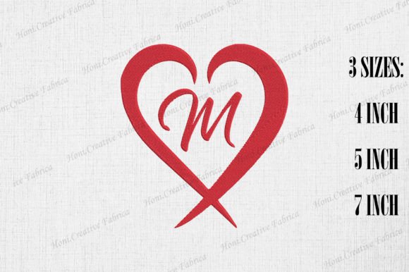 Download Letter M with Heart Valentine's Day - Valentine Collection