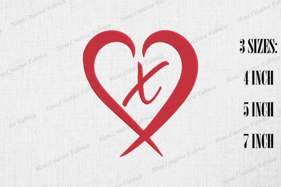 Download Letter X with Heart Valentine's Day - Valentine Collection